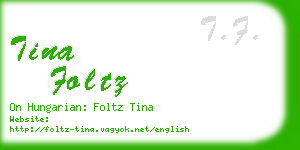 tina foltz business card